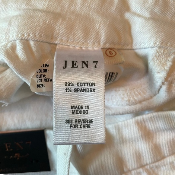 Jen7 7 For All Mankind 7FAM White Denim Bermuda Shorts Size 6 New NWT - Picture 4 of 7